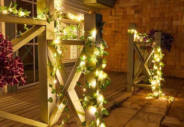 Outdoor Patio Decorative Fake Ivy Vines LED Light