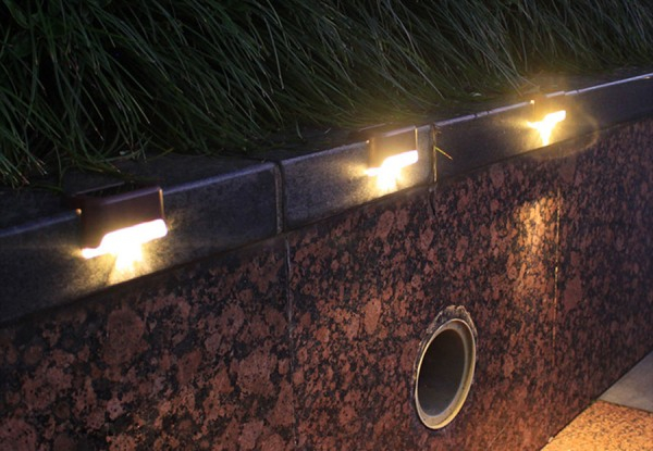 Four-Pack of LED Outdoor Garden Wall Lights - Option for Eight-Pack