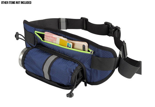 Running Waist Bag with Water Holder - Three Colours Available