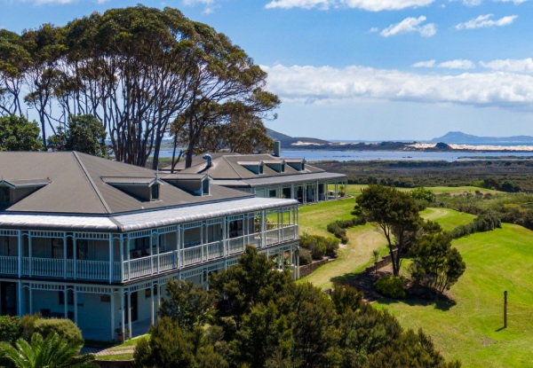 Stay & Play Getaway at Carrington Estate incl. Golf & Cart Hire, Three-Course Degustation Dining Experience, Parking & a Bottle of Karikari Estate Wine - Options for up to Three Nights in Lodge Room for Two People or Sea & Golf View Villa for Four People