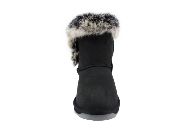 Ugg Australian-Made Water-Resistant Fur Trim Button Women's Boots - Six Sizes Available
