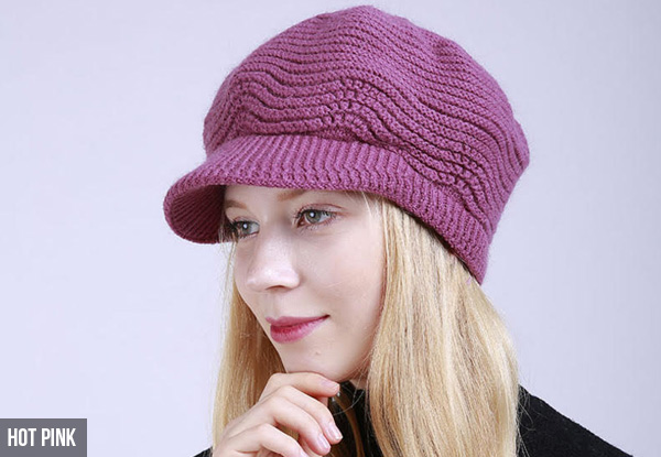 Stylish Autumn Knitted Hat - Nine Colours Available