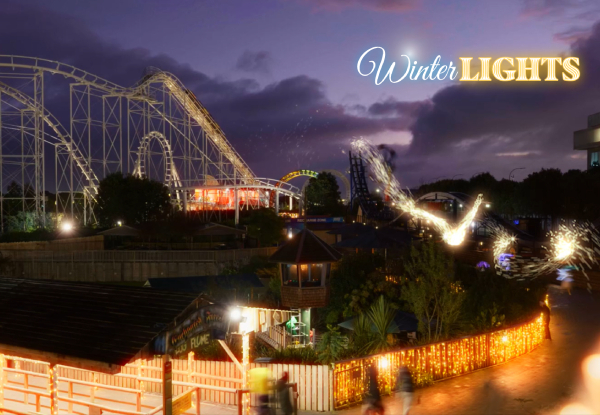 Rainbow's End Winter Lights Night Rides Pass - Option for 4 People Pass, or 4 People Pass plus Arcade Credit & Hologate Virtual Reality Quad Play - Valid Select Saturdays from 28th June to 16th August 2025