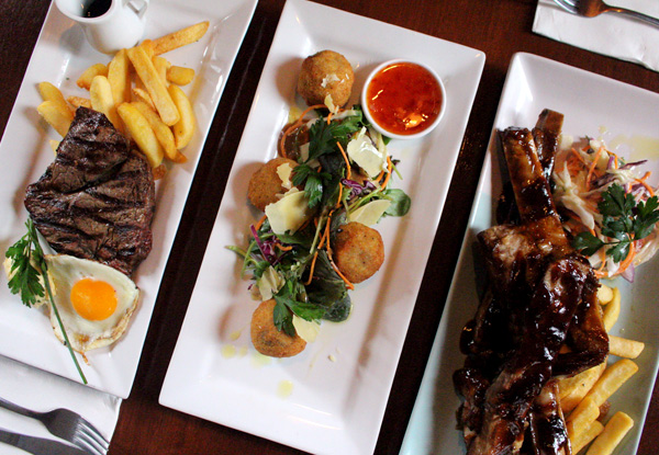 Two Steaks or Ribs Mains For Two People - Options for up to Six People & to incl. Shared Entree