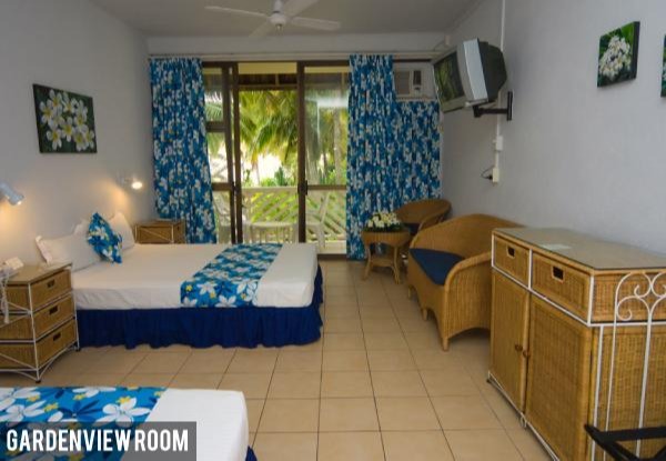 Per-Person, Twin-Share Rarotongan Romantic Escape in a Gardenview Room incl. Return Airport Transfers, Daily Tropical Breakfast, WiFi & Resort Credit - Option for Beachfront Room