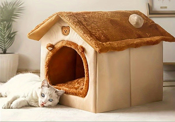 Foldable Semi-Enclosed Pet House - Three Sizes Available