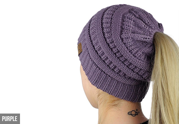 Ponytail Beanie - Ten Colours Available