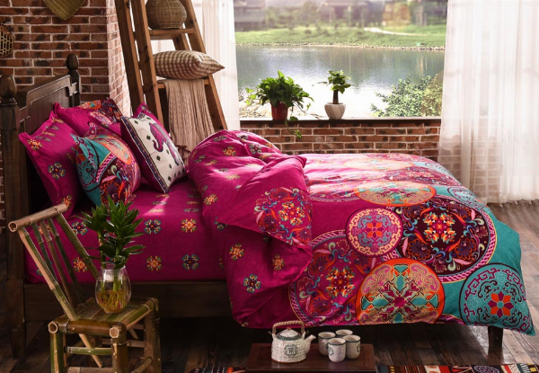 Mandala Duvet Cover Set - Three Sizes Available & Option for Extra European Pillowcase