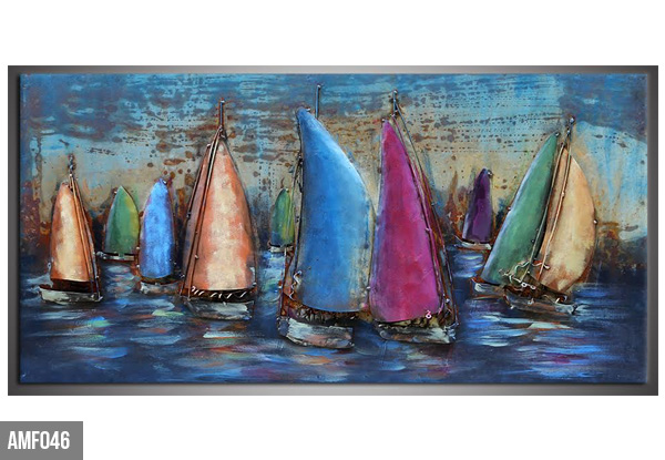 Vintage Sailing Handcrafted Metal 3D Art - Two Styles Available
