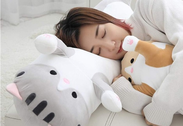 Soft Cute Cat Pillow Cushion Doll - Available in Two Colours & Four Sizes