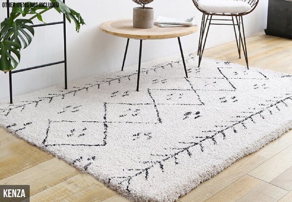 Moroccan-Inspired Shaggy Rug - Four Designs Available
