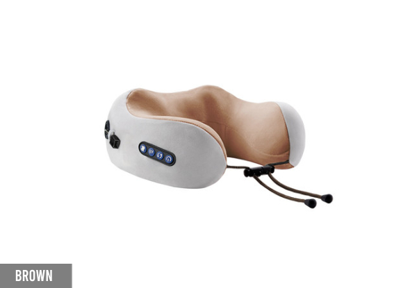 Rechargeable U-Shaped Neck Massager Pillow - Two Colours Available