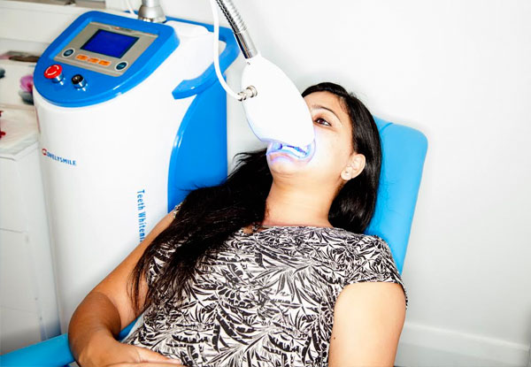 $89 for a 60-Minute Sensitivit- & Pain-Free LED Teeth Whitening Package, $129 for 75 Minutes or $149 for 90 Minutes - Four Wellington Locations  (value up to $649)