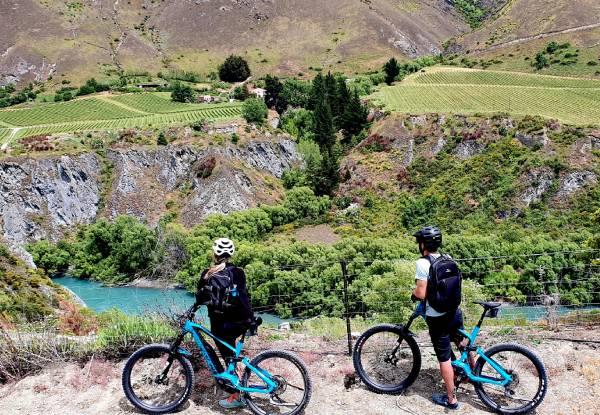 eBike Queenstown Wine Tour For One Person incl. eBike Hire, Transportation, Customised Wine Tastings, Tour Guide, & More - Options for up to 11 People