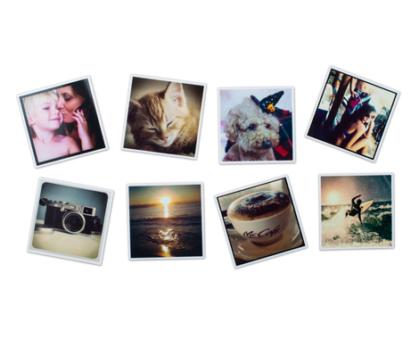 Eight Extra-Large Personalised Photo Magnets incl. Nationwide Delivery