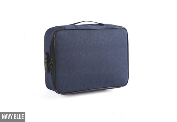 Document Organiser Case with Lock - Three Colours Available - Option for Two