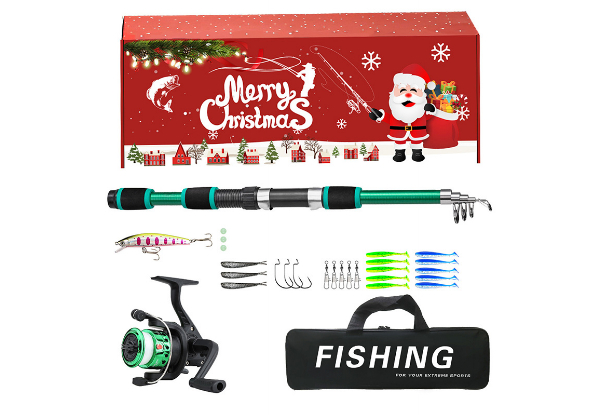 Christmas Fishing Accessories Advent Calendar Set - Available in Two Colours & Option for Two Sets