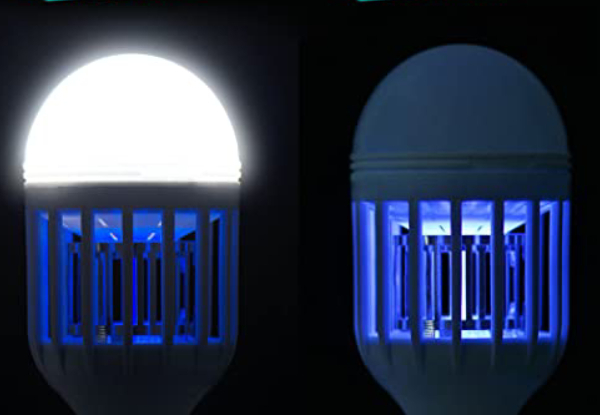 Two-In-One Mosquito Zapper Light Bulb
