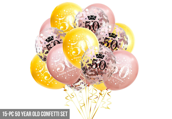 Confetti Decoration Balloons Set - Five Options Available