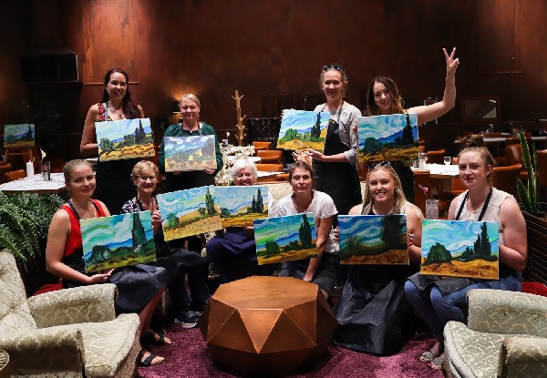 Social Painting Class for One Person incl. Beverage & 10% Off Food at Vie Lounge & Eatery & 10% Off Art Products from Urban Art Gallery - Options for up to Five People