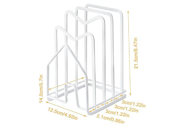 Kitchen Countertop Cutting Board Rack Organiser - Option for Two-Pack