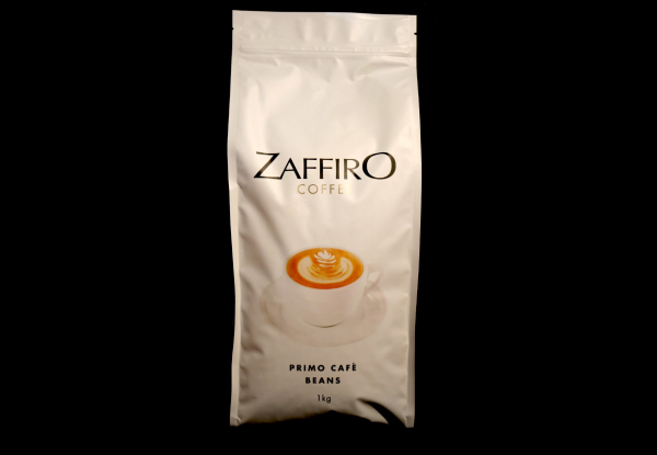 Two 1kg Bags of Zaffiro Coffee Primo Cafe Beans