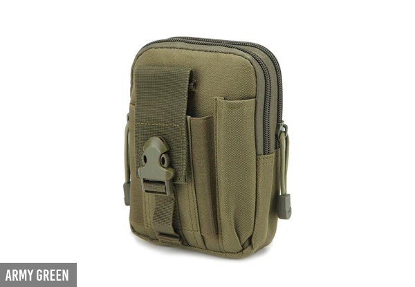 Water-Resistant Military Style Waist Bag - Three Colours Available