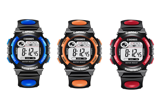 Water Resistant Sports Watch - Three Colours & Two Sizes Available