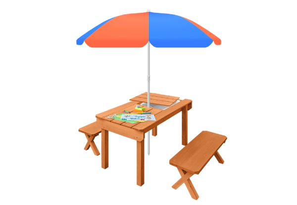 Kids Picnic Bench Set with Sand & Water Table
