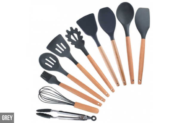 11-Piece Silicone Cooking Set - Three Colours Available