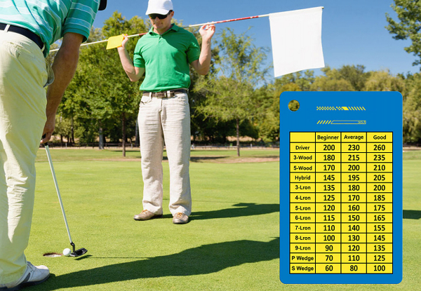 Two-Pack Golf Club Range Chart Card