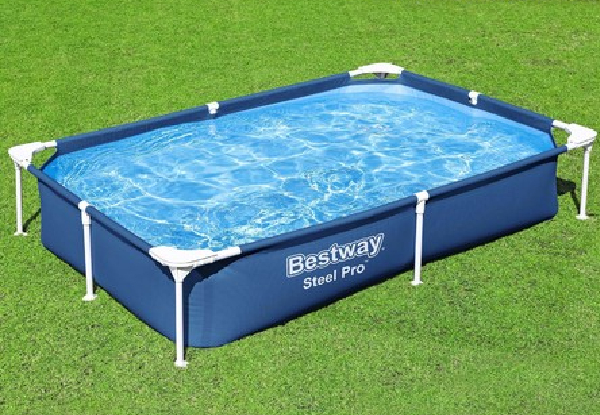 Bestway 221x150x43cm Steel Pro Frame Rectangular Pool