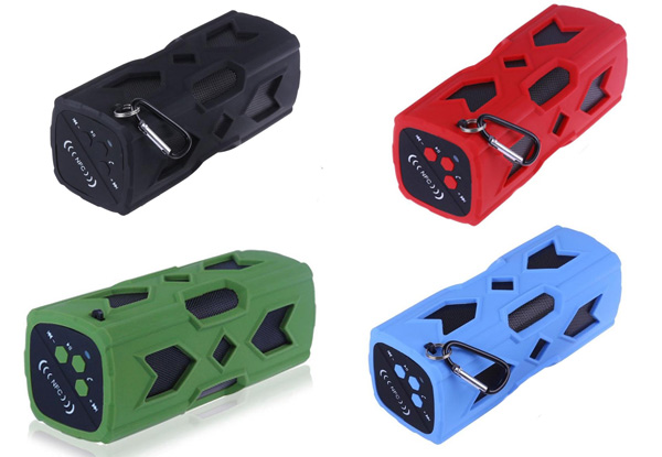 Portable Water Resistant  Bluetooth 4.0 Speaker - Four Colours Available with Free Delivery