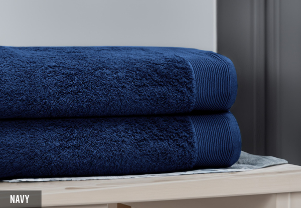 Two-Piece 100% Cotton Bath Sheet Set - Nine Colours Available