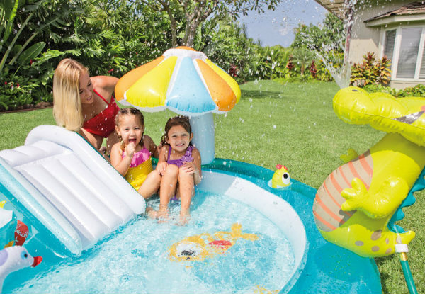 Intex Inflatable Gator Play Centre with Sprayer