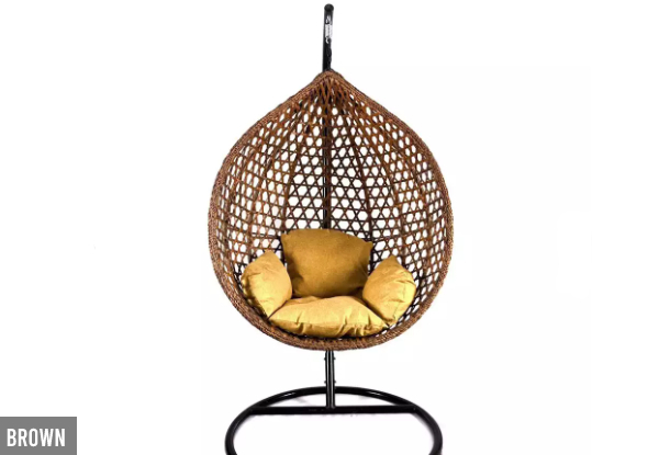 PE Rattan Hanging Egg Chair - Four Colours Available