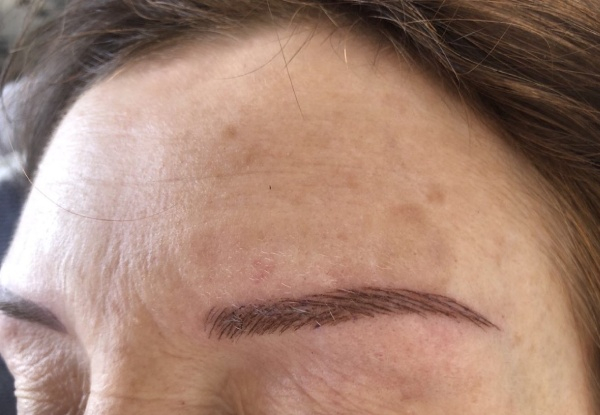 Full Eyebrow Tattoo & Follow-Up Appointment - Option for Microblading - Valid at Two Locations