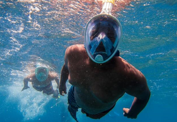 Full-Face Snorkelling Mask - Three Colours & Two Sizes Available & Option to incl. Underwater Camera