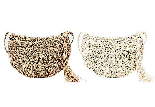 Straw Cross Body Bag - Two Colours Available with Free Delivery