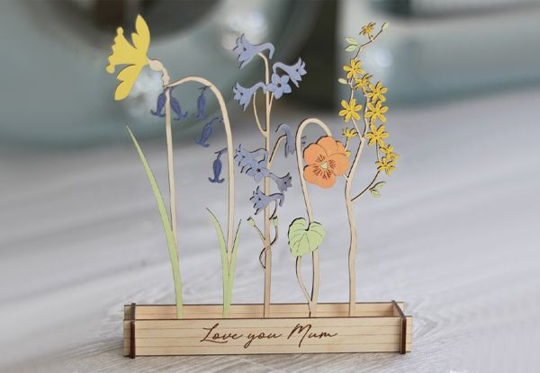 Personalised Wooden Family Birth Flowers