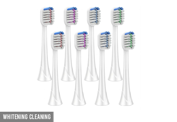 Eight-Piece Brush Heads Compatible with Philips Sonicare - Four Options Available