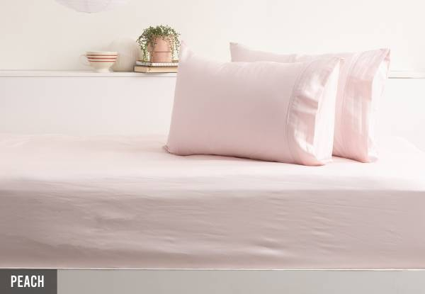 Park Avenue 500TC Bamboo Cotton Fitted Sheet Incl. Pillowcase - Available in Eight Colours & Eight Sizes