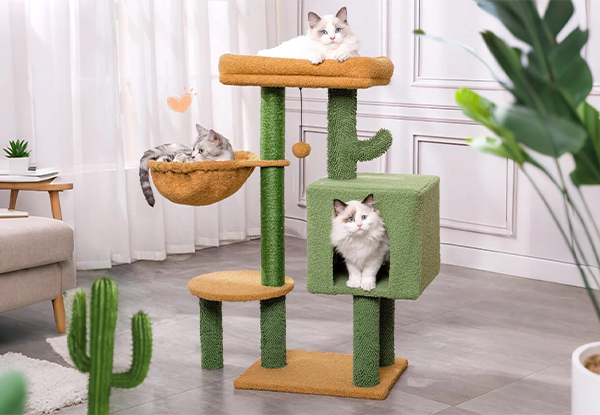 Petscene Cactus Cat Tree Scratching Post