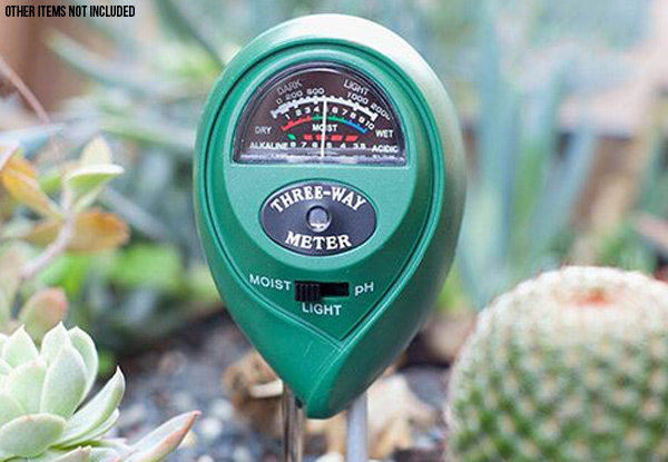 Moisture PH & Light Soil Tester - Two Colours Available with Free Delivery