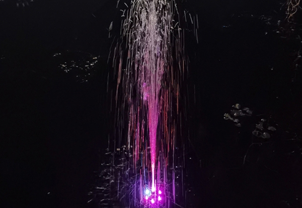 Solar-Powered Garden Fountain with LED Light