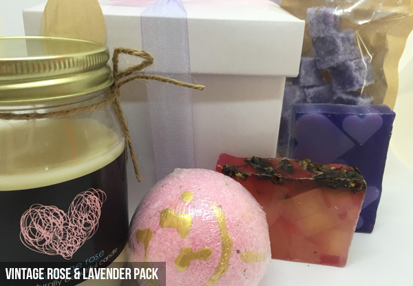 Luxury Pamper Packs incl. Soaps, Bath Bomb, Candle & Sugar Scrub - Two Options Available