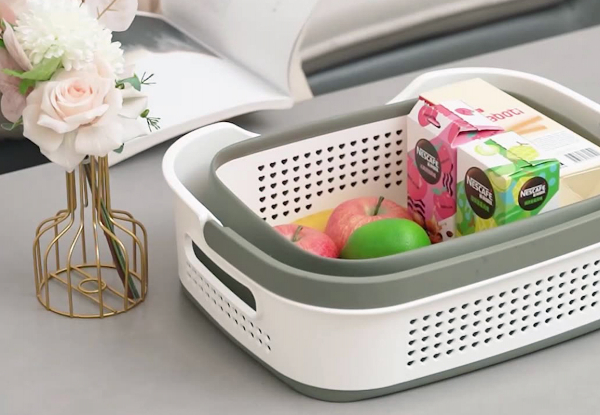 Collapsible 35L Laundry Clothes Basket - Two Colours Available