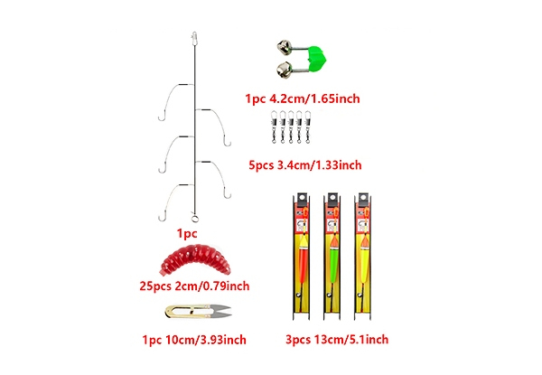 Christmas Fishing Rod and Reel Combo Kit - Available in Four Colours & Two Styles