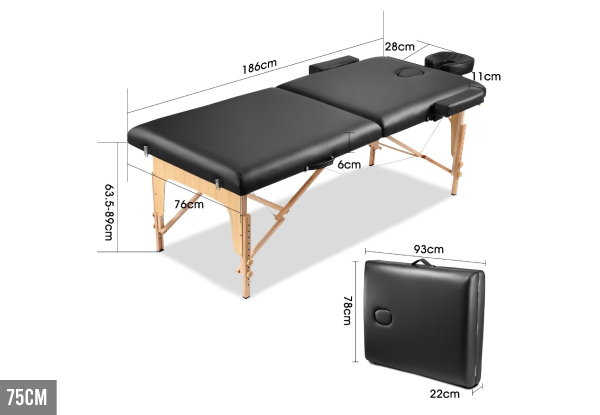Adjustable Full Body Massage Bed with Carrying Bag - Three Sizes Available