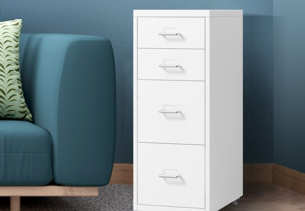 Levede Four-Drawer Office Storage Cabinet - Two Colours Available